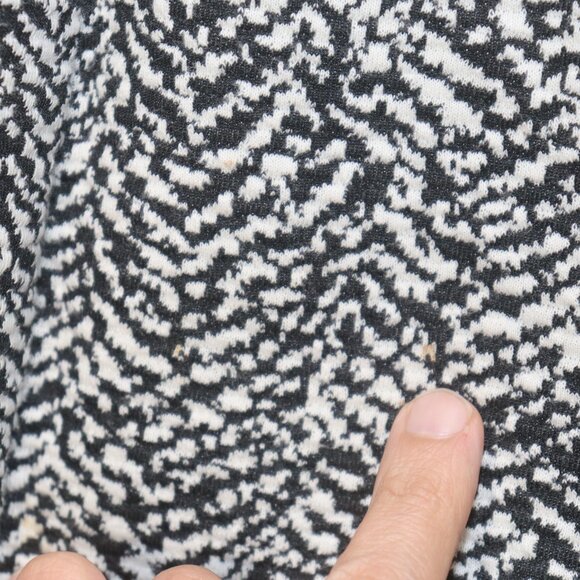 Lands End Herringbone Sleeveless Ponte Pencil Dress Black White Pockets Size 8 - Picture 13 of 15